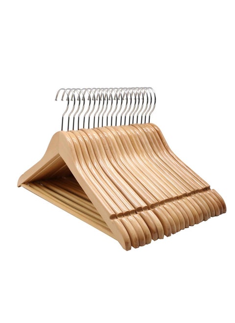 ECVV Plastic Suit Hangers - Smooth Finish Solid Plastic Coat Hanger with Non Slip Pants Bar, Swivel Hook and Precisely Cut Notches for Camisole | Jacket | Pant | Dress Hangers | 12 PIECES