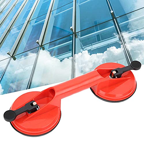uptodateproducts 2 Pcs Double Vacuum Suction Cup Red Plastic 60 kg extractor Glass Lifter for Moving and Laying Tiles Marble Granite - Image 3