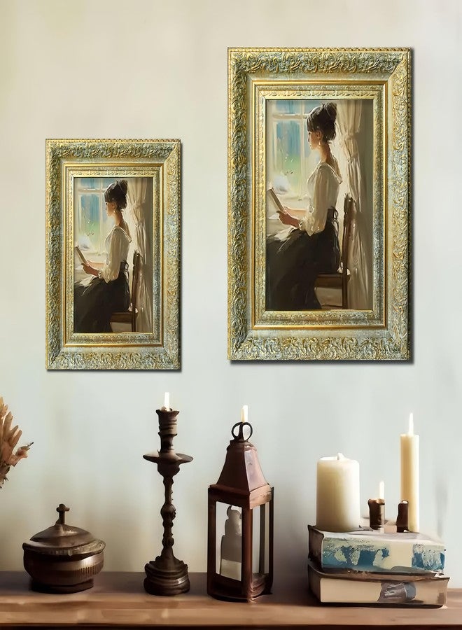 إطار صور عتيق من vrzpopi، إطار صور مزخرف للتعليق على الحائط والعرض على الطاولة (ذهبي، 5 × 7) - Image 3
