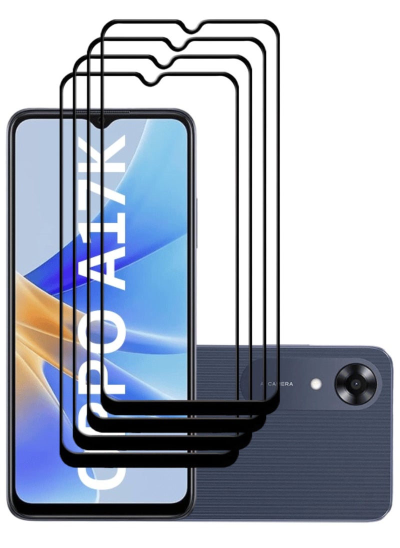 ACLIX 4 Pieces Antistatic ESD Dustproof Premium Quality High Definition Tempered Glass Screen Protector Designed For Oppo A17k - Image 1