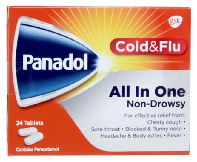 Panadol Cold & Flu All In One 24s (Complete Cold & Flu Symptom Relief) - Image 1