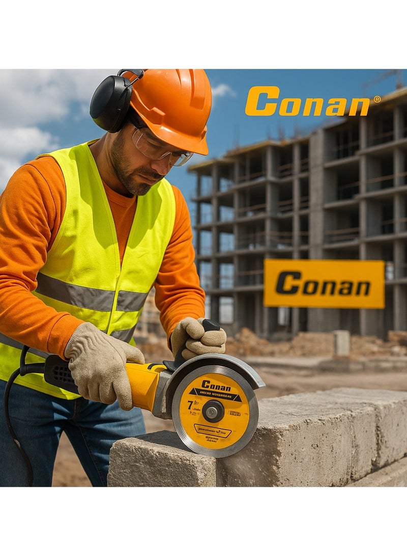 Conan 7" (180mm) Wet Diamond Cutting Disc – Model COD607, Ideal for Marble, Concrete, Bricks, Plaster & Tiles, 22.23mm Arbor, Max RPM 8600 - Image 3