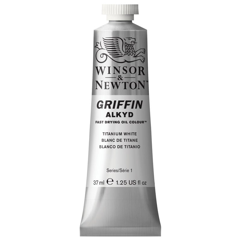 Winsor Newton Winsor & Newton Griffin Alkyd Fast Drying Oil Paint, 37ml (1.25-oz) tube, Titanium White - Image 1