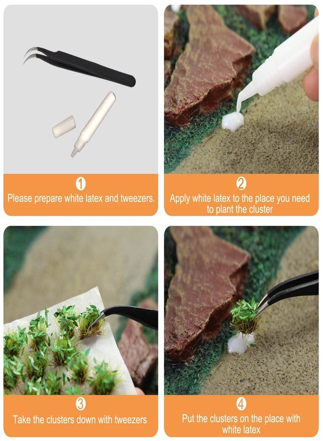 Evemodel Miniature Vegetation Artificial Flower Cluster with Model Bases War Game Lowland Scenery (D) - Image 4