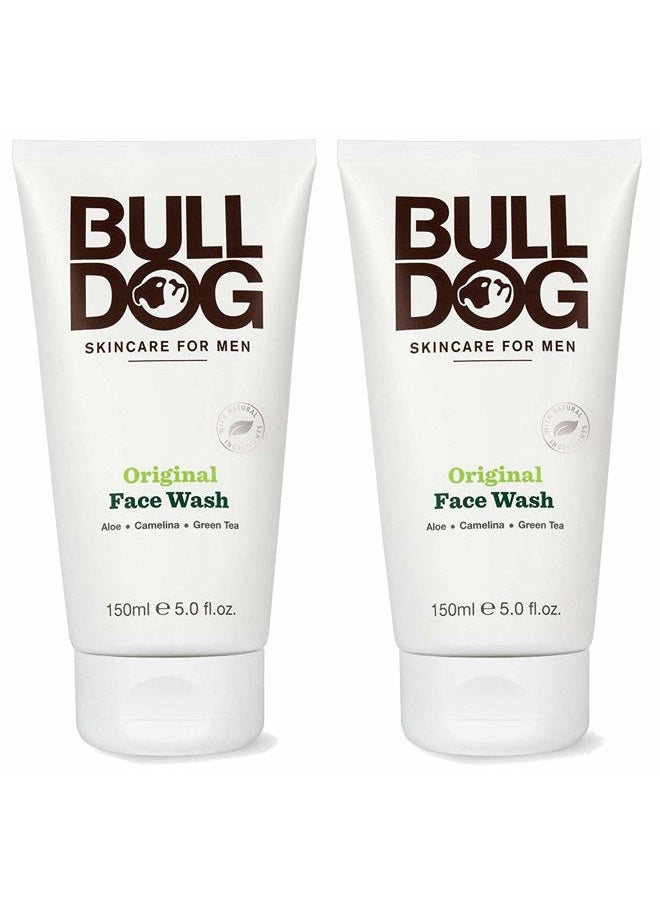 Bulldog Skincare and Grooming For Men Original Face Wash, Pack of 2, 5 Ounce - Image 1
