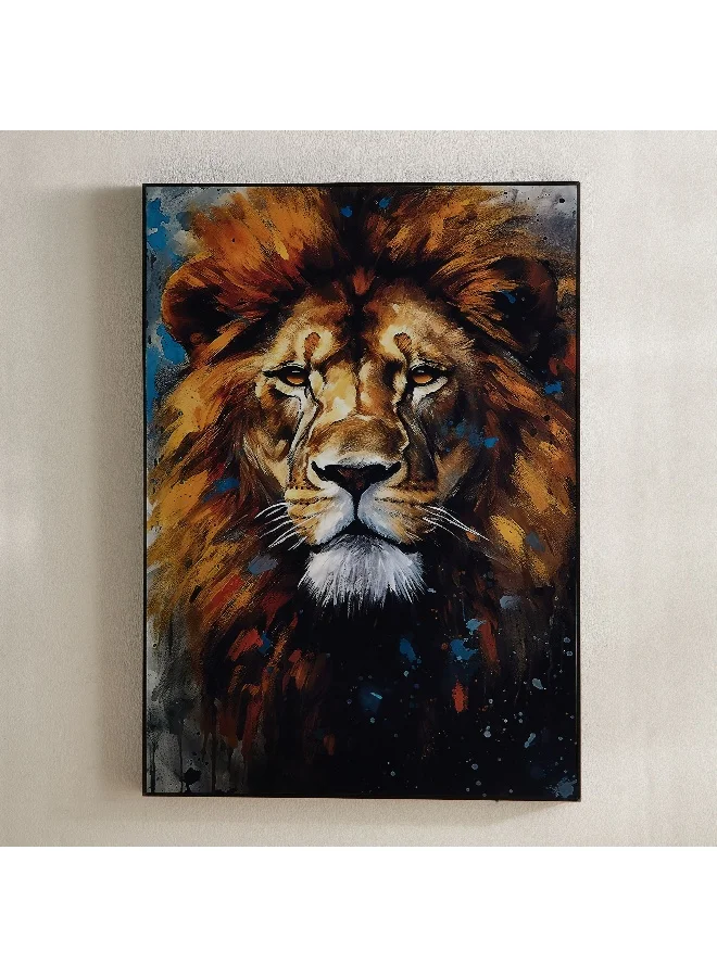 Home Box Fossel Lion Framed Picture - 50x70x2.5 cm