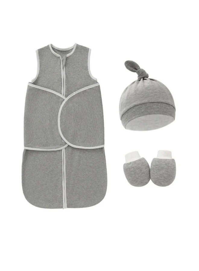 MIXDE 6 PCS Newborn Sleepsack Swaddle Blanket Baby Swaddling Wrap Infant Babies Sleeping Bag with Hat and Anti-grasping Gloves for Boy Girl Soft Cotton Sleep Sack - Image 1
