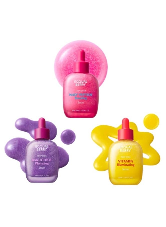 إيكوالبيري مجموعة سيروم إيكوال بيري ديب سيرا - فيتامينات مضيئة 30 مل وباكوتشيول ممتلئ 30 مل |سيروم إكوالبيري ناد+ المعزز بالببتيد، ٣٠ مل | سيروم متقدم مضاد لعلامات التقدم في السن للوجه| سيرومات تفتيح وترطيب للوجه، مضادة للشيخوخة، لبشرة مشرقة، مشدودة، وصحية المظهر - Image 1