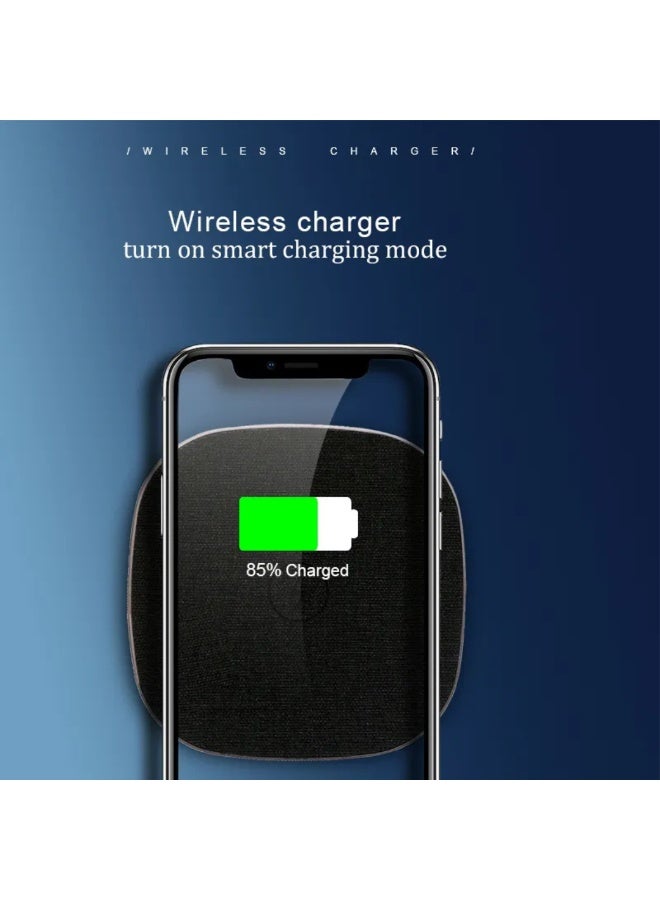 KUKH Portable 15W Wireless Charger Compatible with Qi-Enabled Phones, Compact and Sleek Fast Charging Pad - Image 3