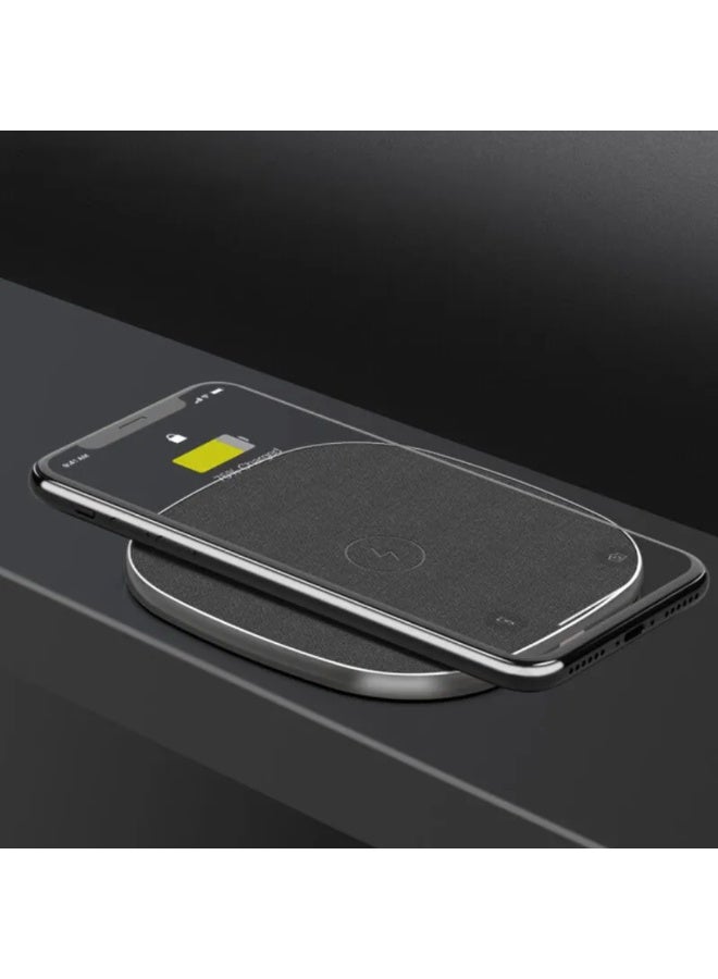 KUKH Portable 15W Wireless Charger Compatible with Qi-Enabled Phones, Compact and Sleek Fast Charging Pad - Image 5