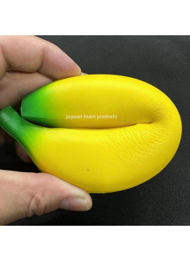 Generic Pu Decompression Small Banana Model Polyurethane Foam Solid Sponge Pinch Le Fake Banana Vent Toy Jewelry-Color:Lemon 90*60*55mm-Specifications:See Details  - Image 5
