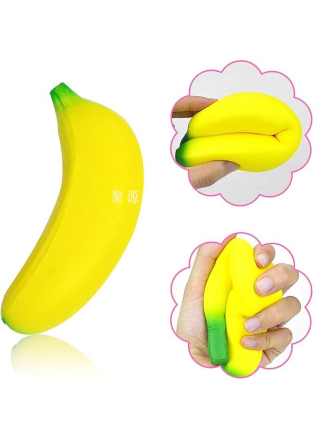 Generic Pu Decompression Small Banana Model Polyurethane Foam Solid Sponge Pinch Le Fake Banana Vent Toy Jewelry-Color:Lemon 90*60*55mm-Specifications:See Details  - Image 2