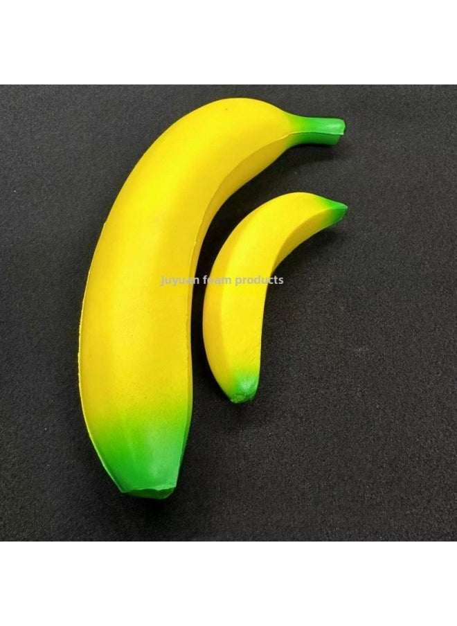 Generic Pu Decompression Small Banana Model Polyurethane Foam Solid Sponge Pinch Le Fake Banana Vent Toy Jewelry-Color:Lemon 90*60*55mm-Specifications:See Details  - Image 3