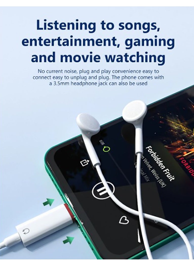 USB C to 3.5mm Audio Headphone Adapter, USB Typc C to 3.5mm Aux Adapter, Support Voice Function Compatible with iPhone 16/15 Plus/16/15 Pro Max Samsung GalaxyS24 S23 Plus 1Pack