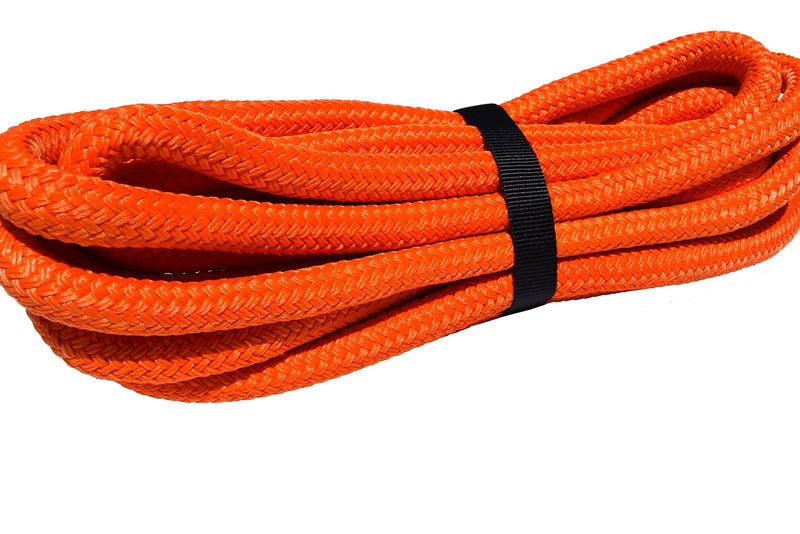 QIQU Kinetic Recovery & Tow Rope Heavy Duty Vehicle Tow Strap Rope for Truck ATV UTV SUV Snowmobile and 4x4 Off-Road Recovery 3 Size to Choose(1/2â€™â€™/3/4â€™â€™/1â€™â€™) 3 Color (1/2''x20', Orange) - Image 2