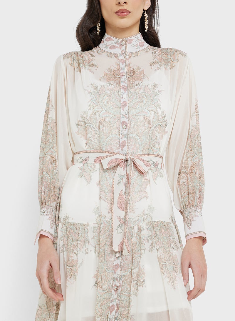 ايلا فستان بطبعة تجريدية - Image 3