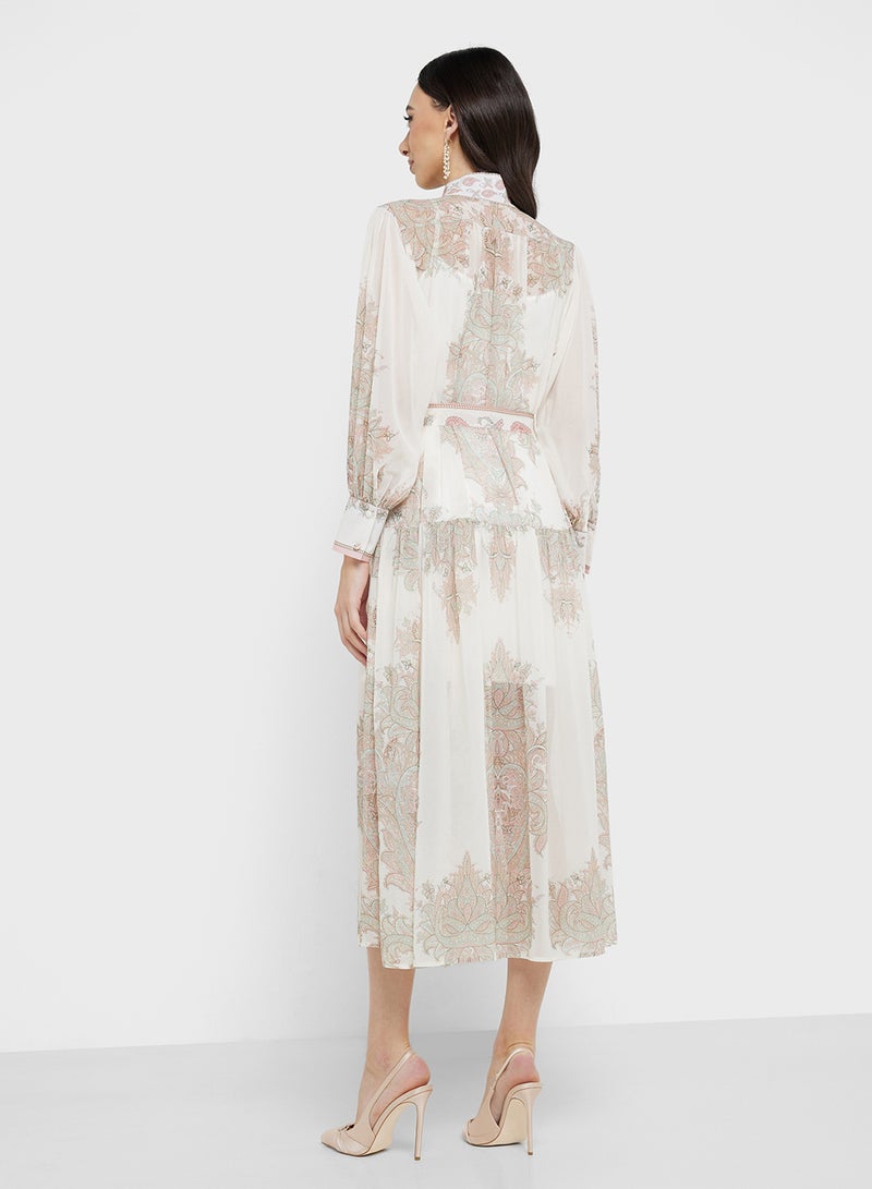 ايلا فستان بطبعة تجريدية - Image 2