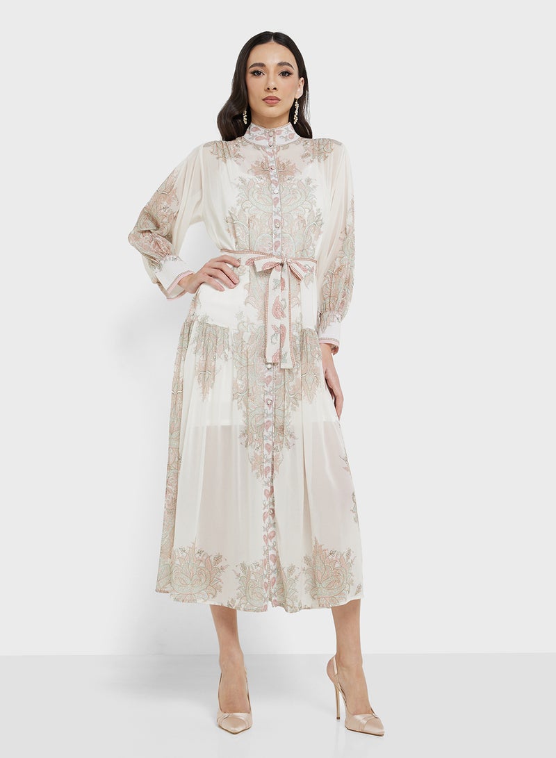 ايلا فستان بطبعة تجريدية - Image 4