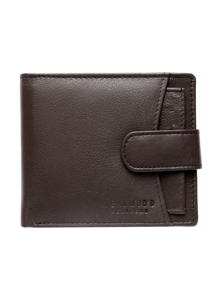 TEAKWOOD RFID Protected Genuine Leather Two Fold Wallet with coin pocket and card holder for Men  - Image 2