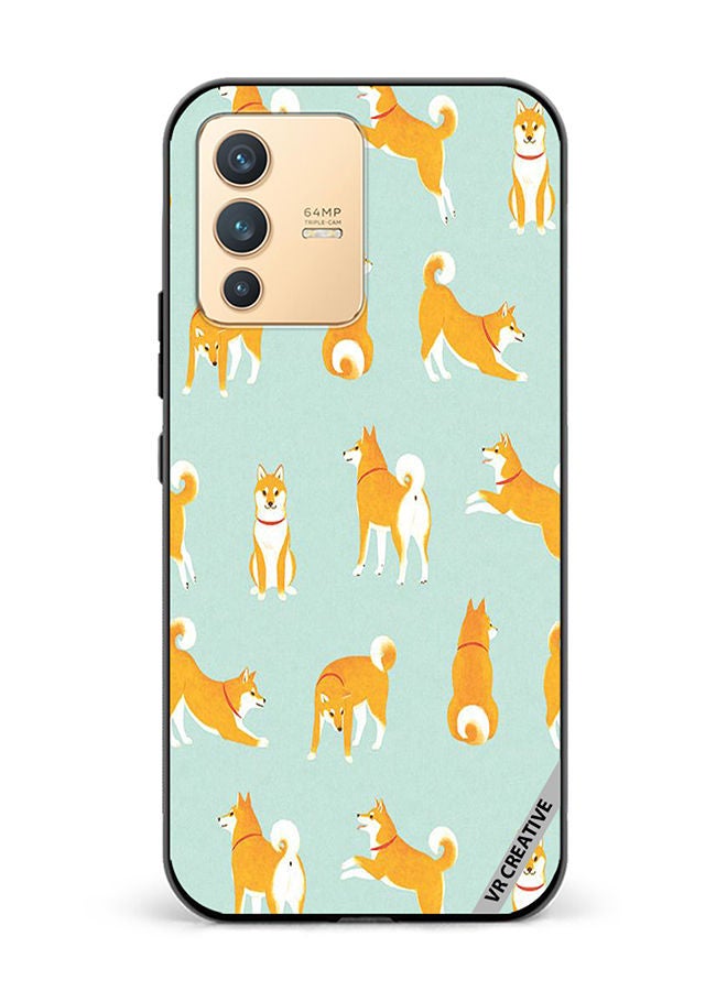VR CREATIVE Protective Case Cover For Vivo V23 5G Shib Inu Design Multicolour - Image 1