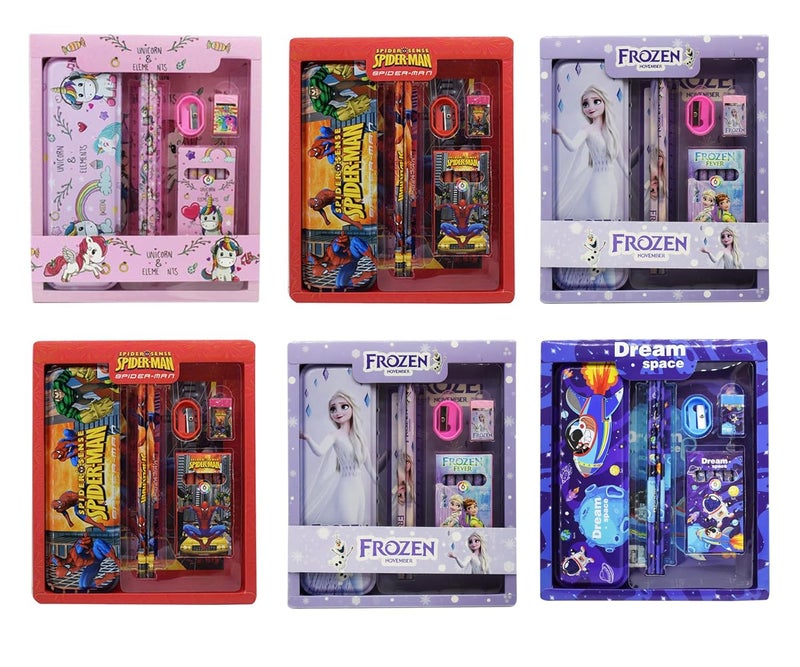 Asera Stationery Gift Pack for Kids for Birthday Return Gifts (Pack of 6) (Mix) - Image 1