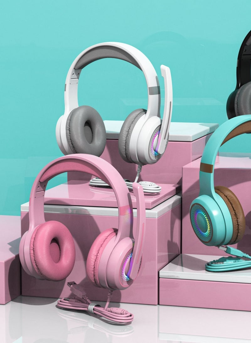 GULFLINK Head-mounted Headphones for Kids Teens Adults White  - Image 2