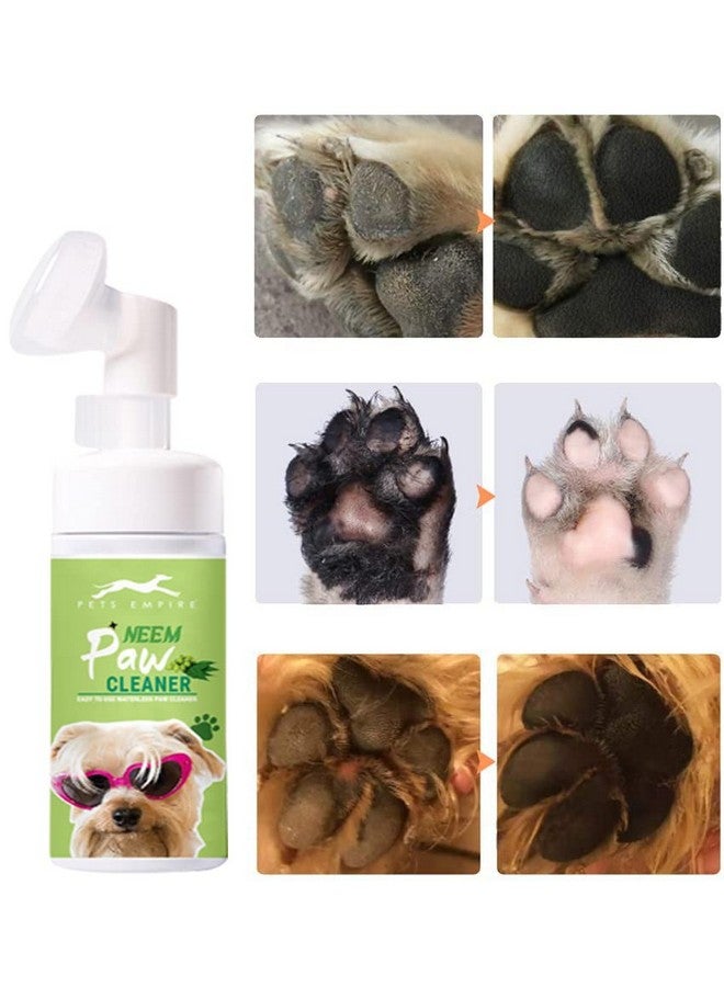 Pets Empire منظف الأقدام، شامبو مائي بدون ماء لتنظيف أقدام الحيوانات الأليفة مع فرشاة سيليكون للكلاب والقطط 150 مل (نيم) - Image 5