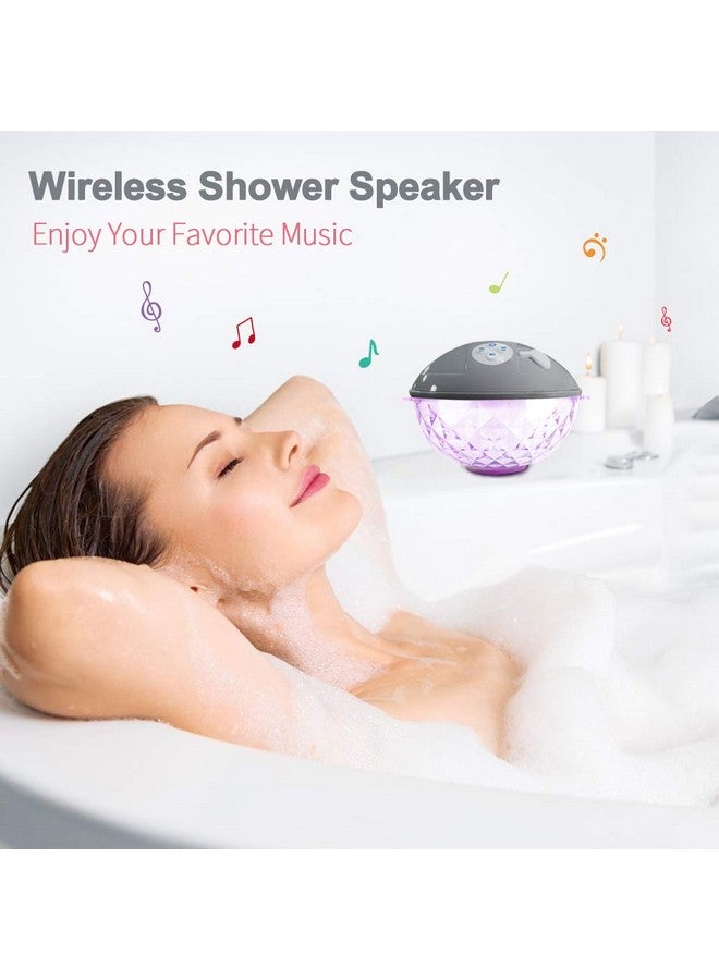 Blufree Pool Speaker With Colorful Lights Floating Bluetooth Speaker Ipx7 Waterproofbuiltin Miccrystal Clear Stereo Sound Speakers Bluetooth Wireless 50Ft Range For Home Shower Pool Outdoor Travel - Image 5