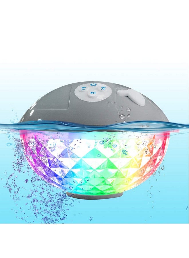 Blufree Pool Speaker With Colorful Lights Floating Bluetooth Speaker Ipx7 Waterproofbuiltin Miccrystal Clear Stereo Sound Speakers Bluetooth Wireless 50Ft Range For Home Shower Pool Outdoor Travel - Image 2