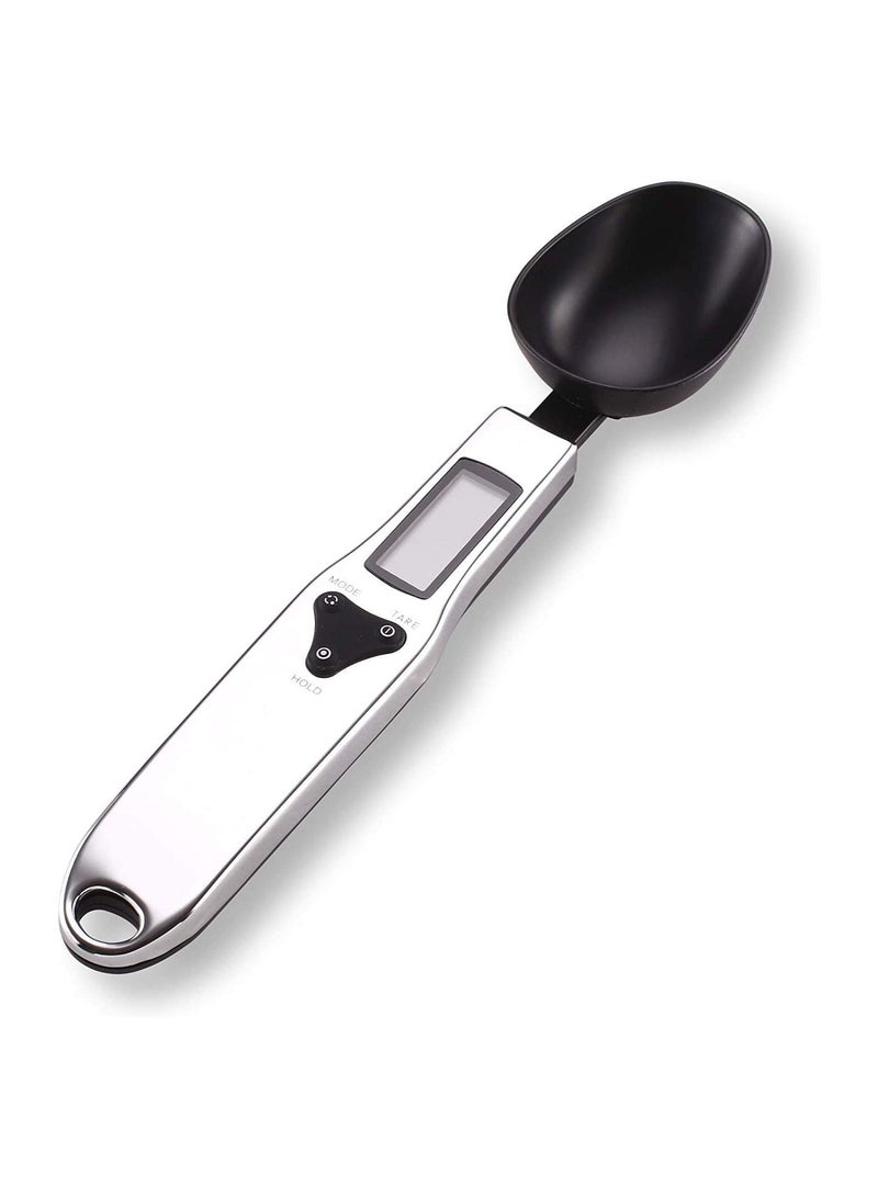 KASTWAVE ميزان مطبخ مصغر ملعقة قياس جرام، ميزان 500غ/0.1غ لتقسيم الحليب والشاي والدقيق والتوابل والقهوة والتوابل، أسود - Image 1