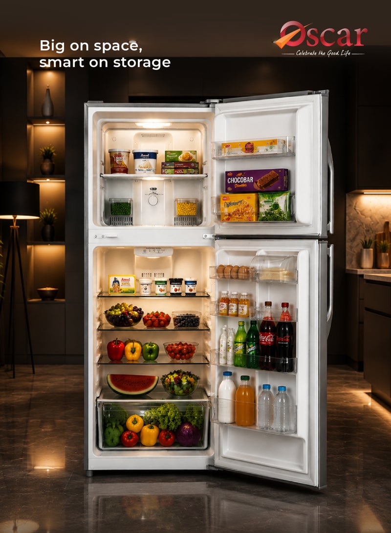 Oscar 290 Liters No Frost Double Door Refrigerator | Frost Free Fridge | Energy Efficient | Multi Air Flow Cooling | Large Capacity | Silver Finish - ORF290NFDDS | 2 Years Warranty - Image 3