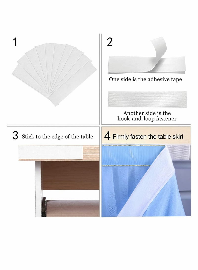 KASTWAVE Blue Table Skirt, Table Skirt Tulle Decor Tablecloth Fluffy for Bridal Baby Shower Party, Wedding, Birthday Party & Home Chair Decoration, Table Skirting (72 * 30 Inches) - Image 2
