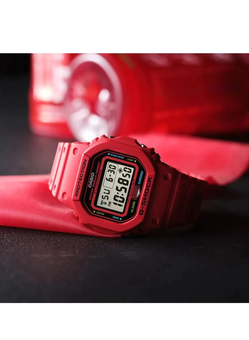 جي شوك ساعة جي شوك للرجال رقمية بألوان زاهية - DW-5600EP-4DR - Image 2