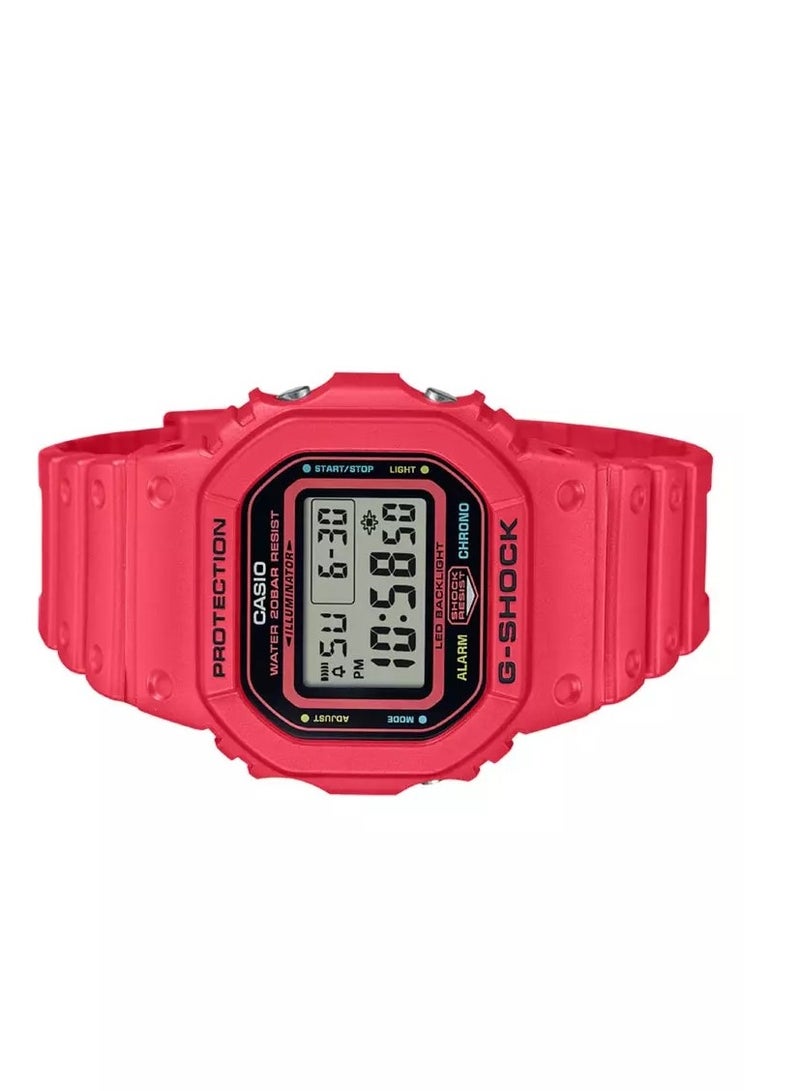 جي شوك ساعة جي شوك للرجال رقمية بألوان زاهية - DW-5600EP-4DR - Image 3