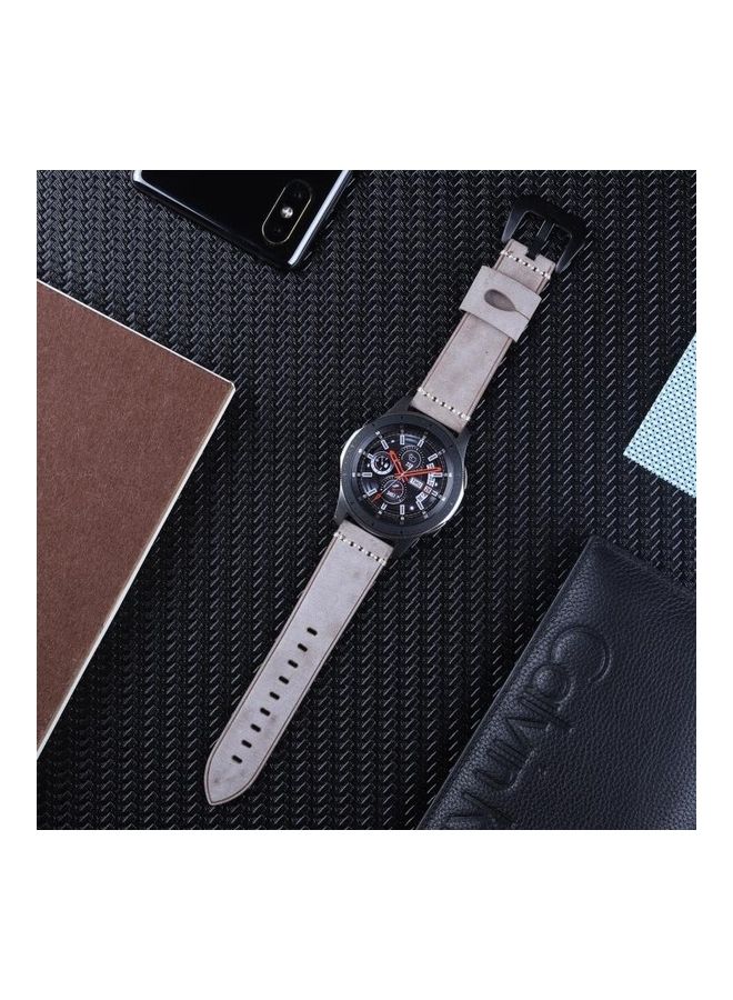 NIBEMINENT Leather strap For Huawei Watch GT2e/GT2 22-46mm Coffee - Image 4