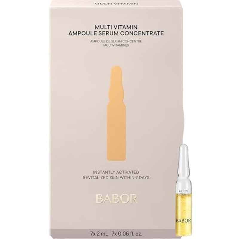 BABOR Multi Vitamin Serum Ampoules for the Face, with Vitamin E to Strengthen the Skin Barrier, 7 x 2 ml Concentrated Ampoules - Image 1
