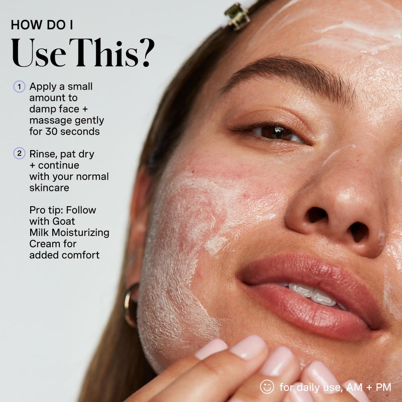 Kate Somerville Goat Milk Moisturizing Cleanser - Gentle Daily Face Wash for Sensitive Skin, Relieves Dry Skin & Tightness, 4 Fl Oz - Image 4