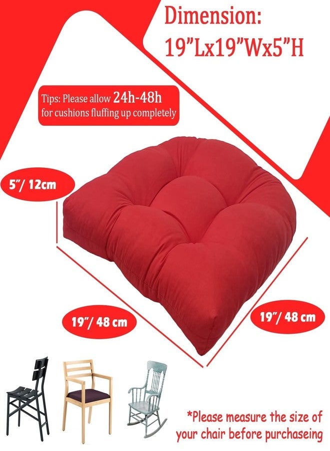 MTMR Water-Repellent Outdoor Chair Cushions Set of 2, 19”X19” Patio Chair Cushions with High Elasticity PP Cotton, No Fading Tufted Outdoor Cushions for Patio Furniture, Thick Outdoor Seat Cushions - Image 5