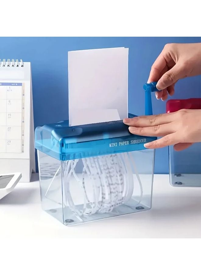 Manual Paper Shredder G2 Red No Battery Needed Ergonomic Handle For Office Home Use - Image 3