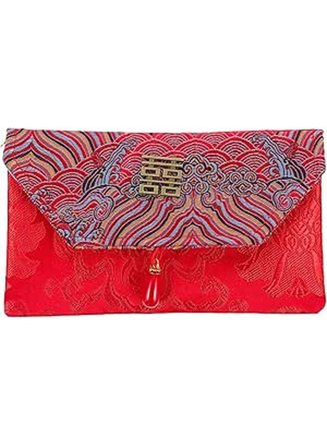 Traditional Chinese Red Envelopes 10pcs Lucky Money Packets Cloud Pattern for Wedding and Lunar New Year - Image 1