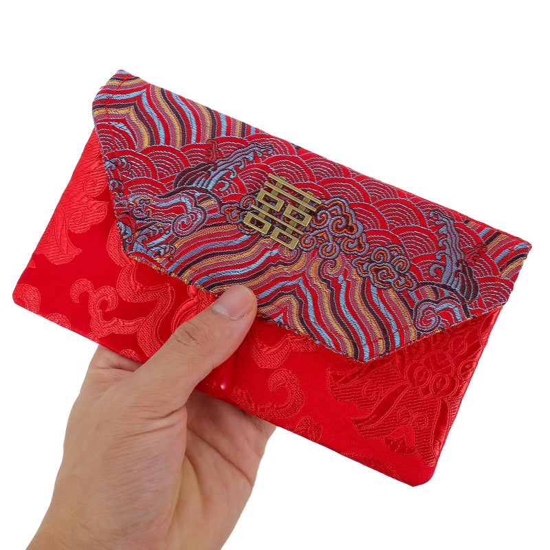 Traditional Chinese Red Envelopes 10pcs Lucky Money Packets Cloud Pattern for Wedding and Lunar New Year - Image 5