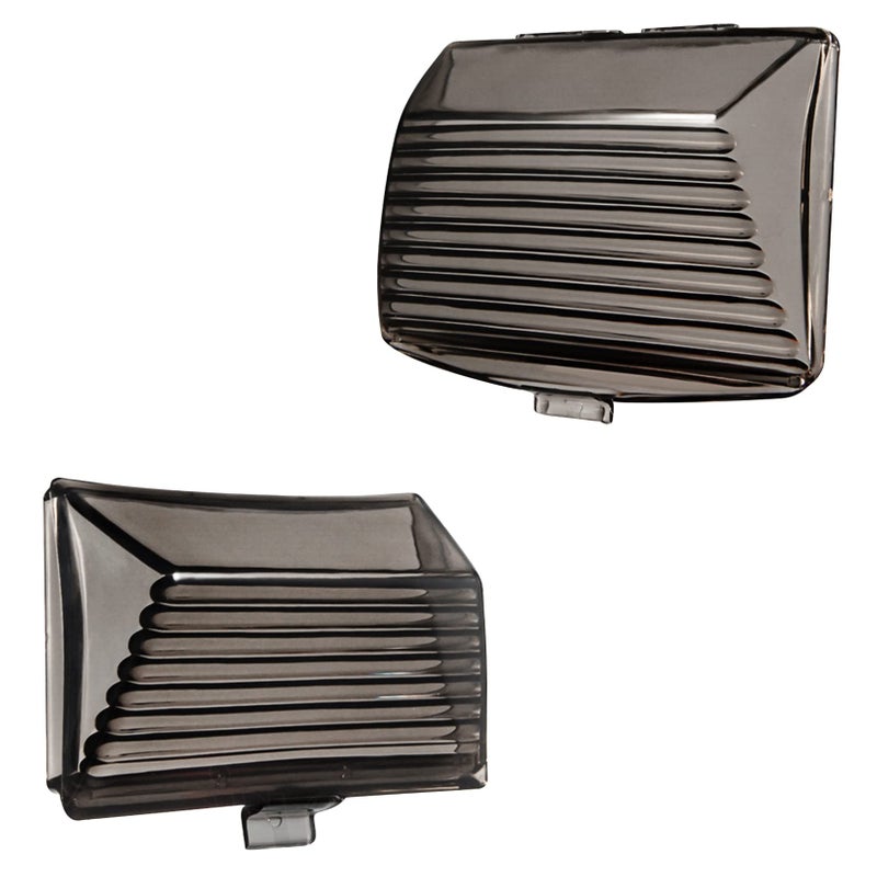Amazicha Smoked Front Rear LED Fender Tips Lights Mud Guards Covers Lens Compatible for Harley Davidson Electra Glide Road King Heritage Softail - Image 1