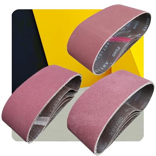 Tonmp 15 PCS 4" x 24" Premium Sander Belts - 5 Each of 40 80 120 Grit Aluminum Oxide Sanding Belts For Belt sander (4x24 inch) - Image 1