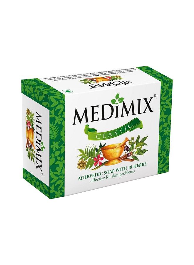 Medimix صابون أيورفيدا الكلاسيكي مع 18 عشبة؛ عبوة من 12؛ كل منها 125 جرام؛ فعال لمشاكل البشرة - Image 3
