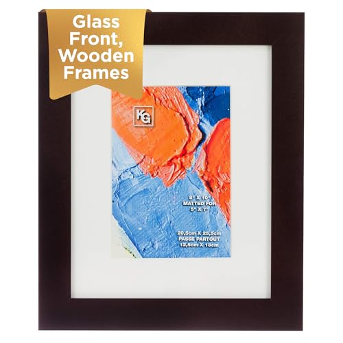 Kiera Grace Classic Langford Wooden Picture Frame 8 x 10 Dark Brown