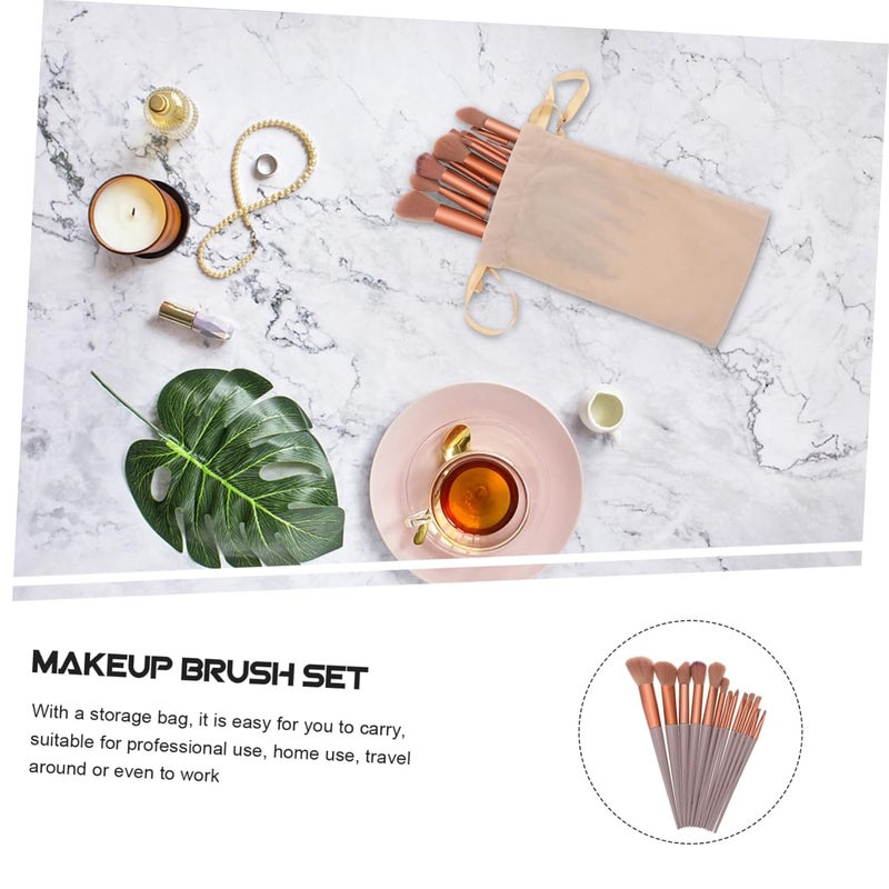 OUNONA 1Set Makeup Brush for Women Blush Eyeshadow Loose Powder Brushes with Bag Durable for Application for Valentine Day - Image 5