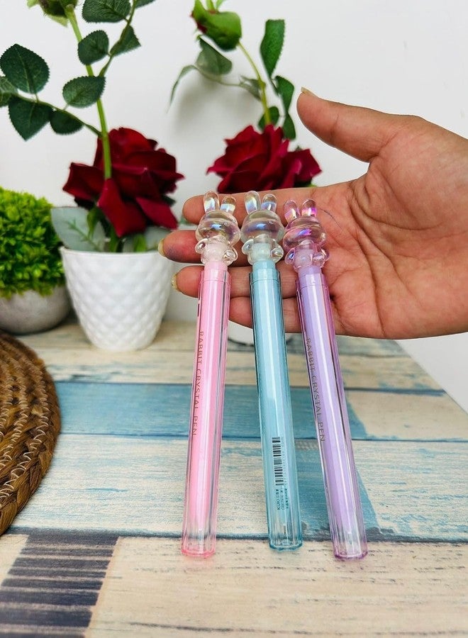 APCATIO Premium Crystal Gel Pen - for Writing, Lightweight with Comfortable Grip for Smooth Writing, Stationery for School & Office, Birthday Return Gift (Bear - Pack of 3) - Image 5