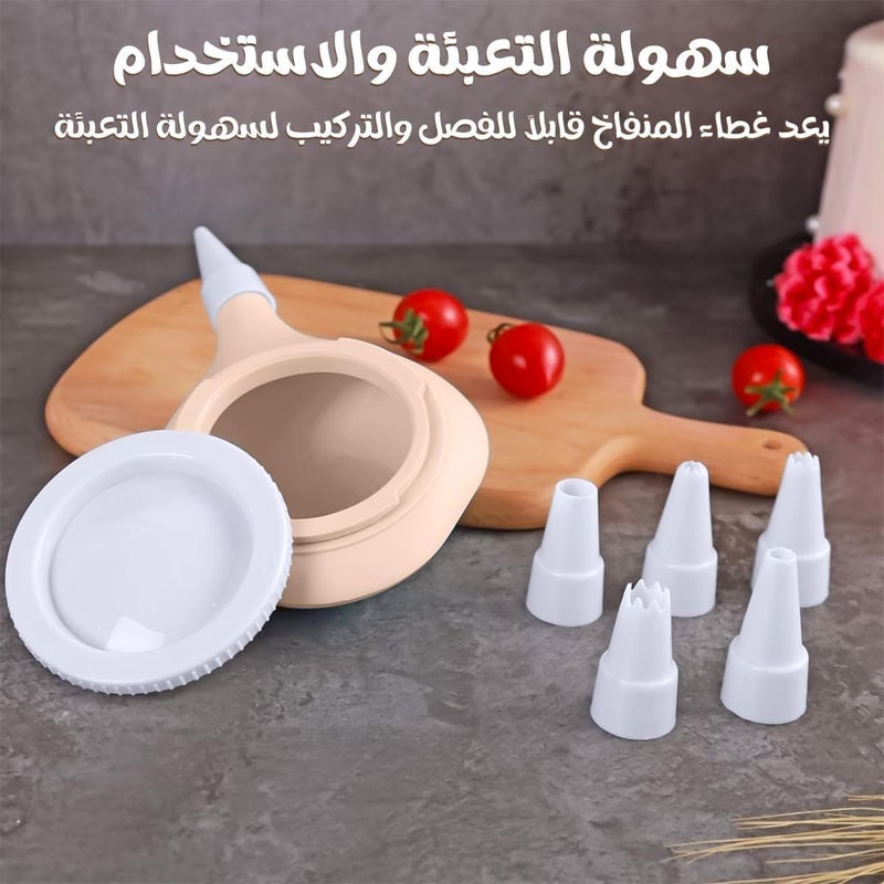 Cake Decorating Kit - Silicone Dessert Decorator 6 Pcs, Piping Set for Icing, Cupcake & Cookie, BPA Free, Kitchen Utensil Tool - Image 4