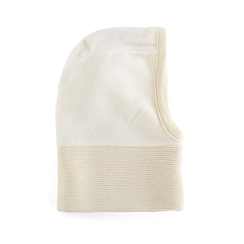 LLmoway Toddler Boys Girls Winter Warm Hat Kids Knit Fleece Earflap Scarf Hood Hat with Pom White - Image 2