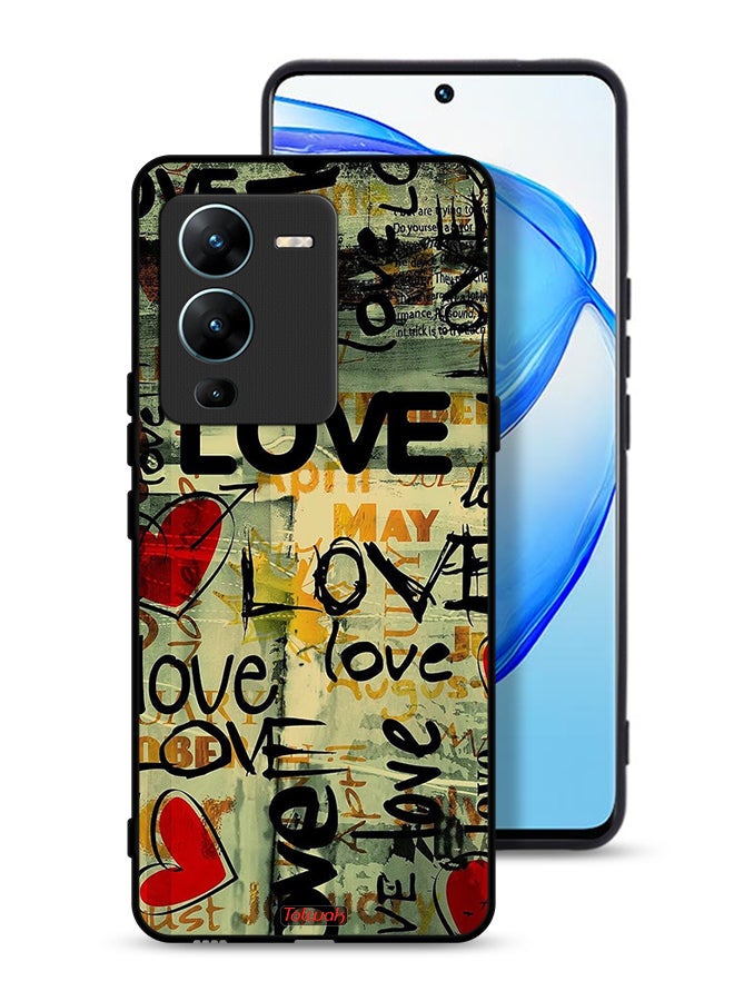 Tolwak غطاء حماية Vivo V25 Pro 5G مع علامات حب - Image 1